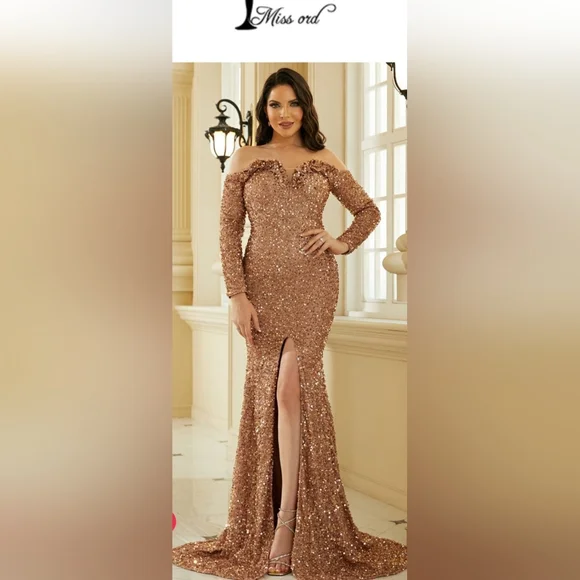 Missord Dresses | Missord Formal Sequin Dress | Color: Gold | Size: 12 | Recepc06'S Closet